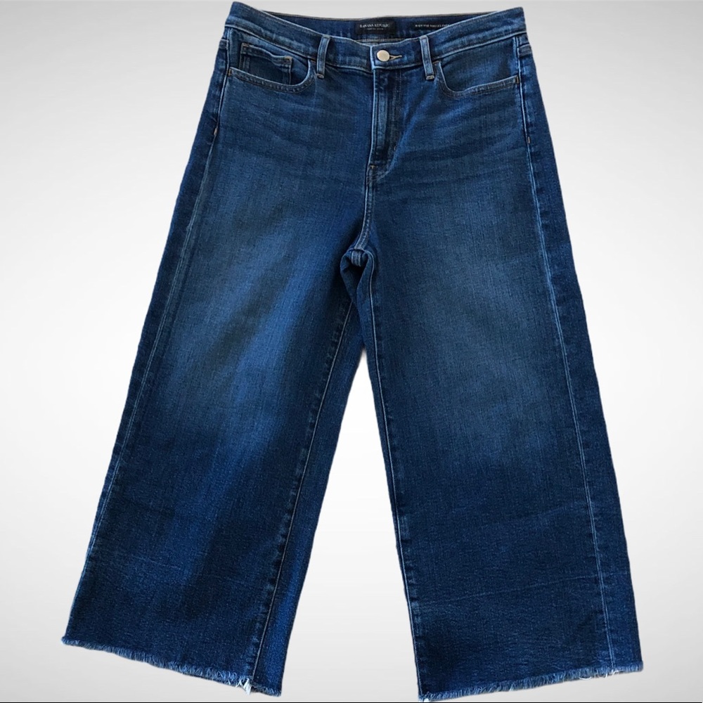 Banana Republic high rise wide leg cropped jean